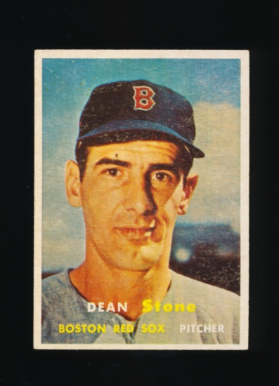 1957 Topps Baseball Card #381 Dean Stone Boston Red Sox
