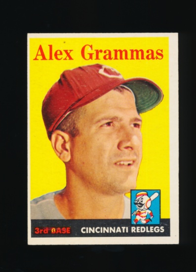 1958 Topps Baseball Card #254 Alex Grammas Cincinnati Redlegs