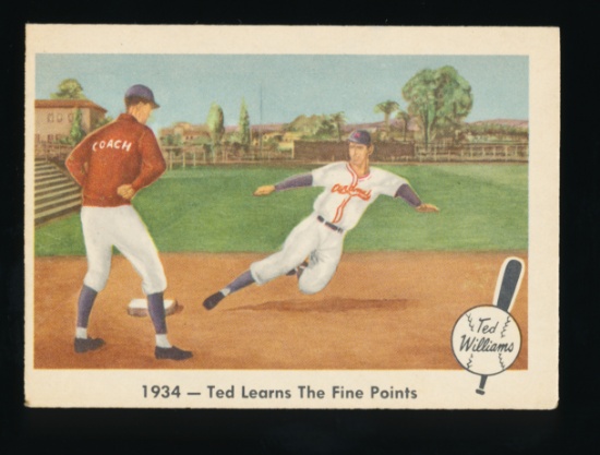 1959 Fleer "Ted Williams Baseballs Greatest Baseball Card #4 "1934-Ted Lear