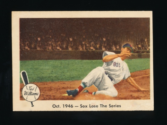 1960 Fleer "Ted Williams Baseballs Greatest Baseball Card #31 "Oct 1946-Sox