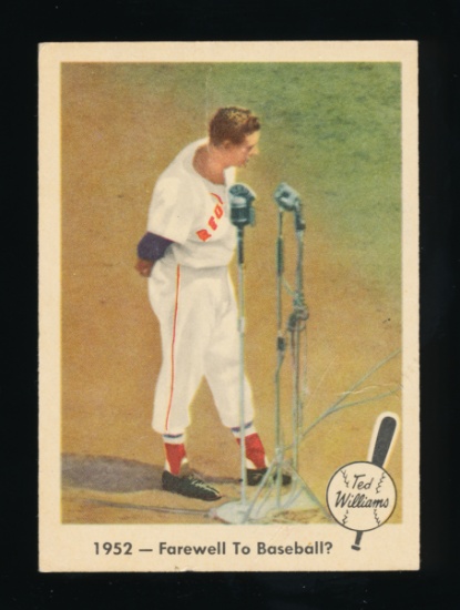 1960 Fleer "Ted Williams Baseballs Greatest Baseball Card #45 "1952-Farewel