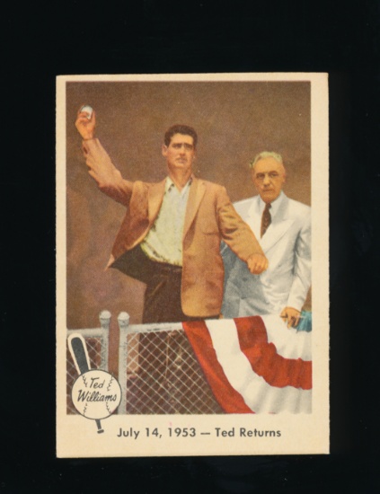1960 Fleer "Ted Williams Baseballs Greatest Baseball Card #48 "July 14, 195