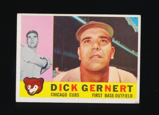 1960 Topps Baseball Card #86 Dick Gernert Chicago Cubs