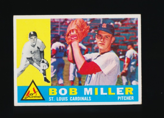 1960 Topps ROOKIE Baseball Card #101 Rookie Bob Miller St Louis  Cardinals