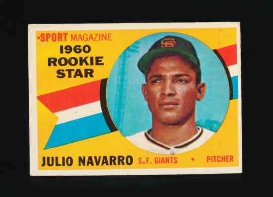 1960 Topps ROOKIE Baseball Card #140 Rookie Julio Navarro San Francisco Gia