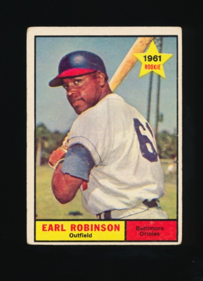 1961 Topps ROOKIE Baseball Card #343 Rookie Earl Robinson Baltimore Orioles