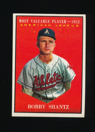 1961 Topps Baseball Card #473 Bobby Shantz Philadelphia Athletics 1952 MVP