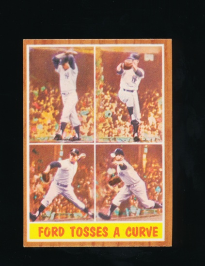 1962 Topps Baseball Card #315 Hall of Famer Whitey Ford New York Yankees "F