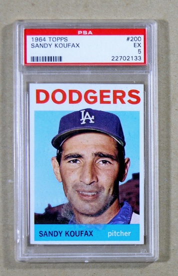 1964 Topps Baseball Card #200 Hall of Famer Sandy Koufax Los Angeles Dodger