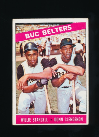 1966 Topps Baseball Card #99 "Buc Belters" Willie Stargell & Donn Clendenon