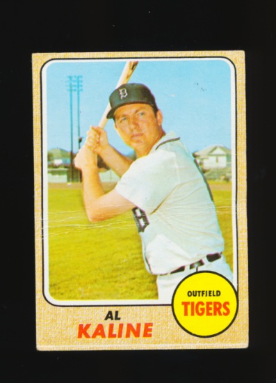 1968 Topps Baseball Card #240 Hall of Famer Al Kaline Detroit Tigers (Creas