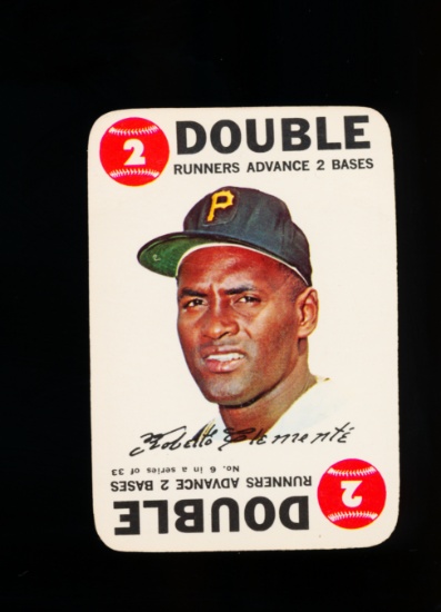 1968 Topps Game Card #6 of 33 Hall of Famer Roberto Clemente Pittsburgh Pir