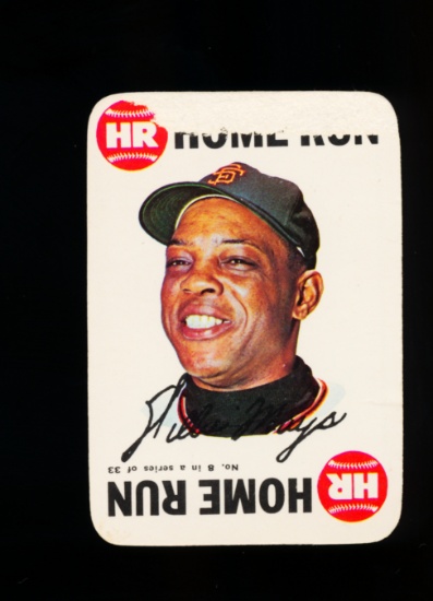 1968 Topps Game Card #8 of 33 Hall of Famer Willie Mays San Francisco Giant