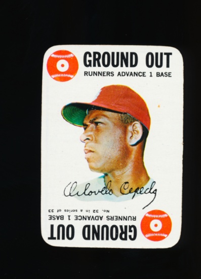 1968 Topps Game Card #32 of 33 Hall of Famer Orlando Cepeda St Louis Cardin