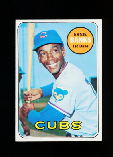 1969 Topps Baseball Card #20 Hall of Famer Ernie Banks Chicago Cubs. (Small
