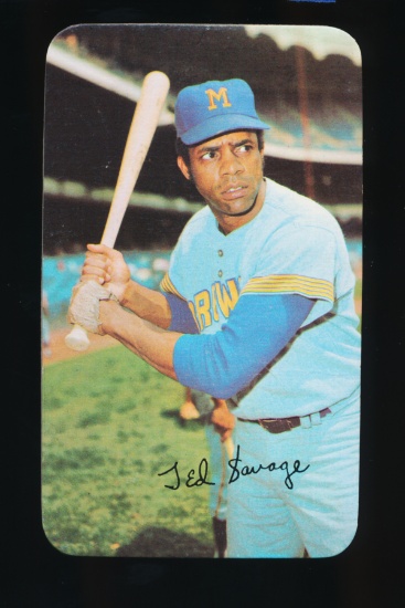 1971 Topps Super Baseball Card #3 Ted Savage Milwaukee Brewers
