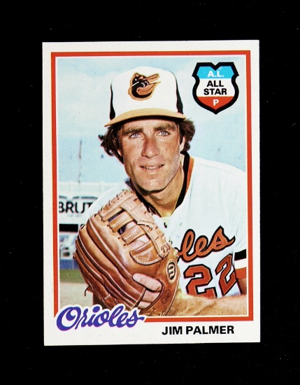 1978 Topps Baseball Card #160 Hall of Famer Jim Palmer Baltomore Orioles
