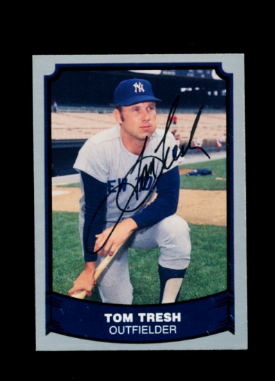 1988 Pacific Trading Cards Inc AUTOGRAPHED Baseball Card #25 Tom Tresh New