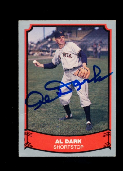 1988 Pacific Trading Cards Inc AUTOGRAPHED Baseball Card #28 Al Dark New Yo