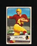 1954 Bowman ROOKIE Football Card #27 Harry Dowda Washington Redskins