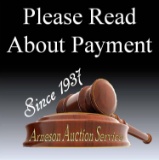 PLEASE NOTE ABOUT PAYMENT: Arneson Auction Service will be using ATG Pay at