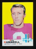 1969 Topps Football Card #101 Billy Grambrell Detroit Lions