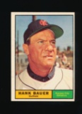 1961 Topps Baseball Card #398 Hank Bauer Kansas City Athletics