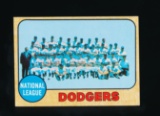 1968 Topps Baseball Card #168 Los Angeles Dodgers Team Card