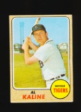 1968 Topps Baseball Card #240 Hall of Famer Al Kaline Detroit Tigers (Creas