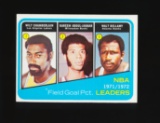 1972-73 Topps Basketball Card #172 NBA Field Goal PCT. Leaders: Wilt Chambe