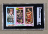1980-81 Topps Basketball Card #95 Cowens/Westphal/Smith. Graded SGC NM/MT-8