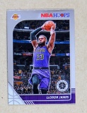2019-20 NBA Hoops Premium Basketball Card #87 LeBron James Los Angeles Lake