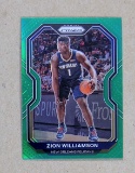 2020-21 Panini Prizm Green Basketball Card #185 Zion Williamson New Orleans