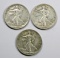 1939 P-D-S Walking Liberty Silver Half Dollars (3 Coins)
