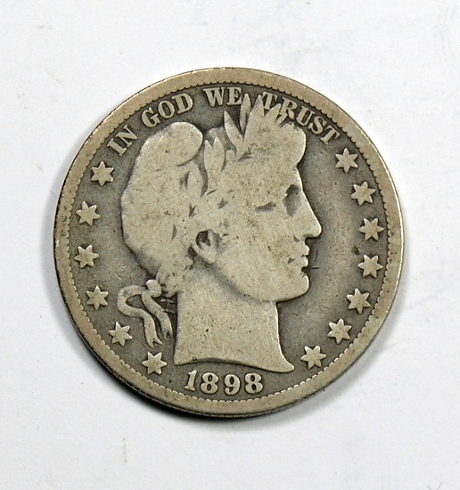 1898-O Barber Silver Half Dollar