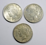 1925, (2)1925-S Peace Silver Dollars (3 Coins)