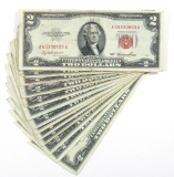 (13) 1963 $2 United States Notes