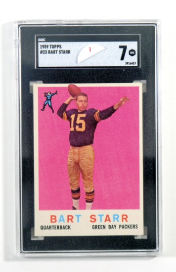1959 Topps Football Card #23 Hall of Famer Bart Starr Green Bay Packers. Gr