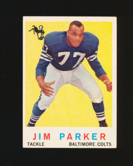 1959 Topps ROOKIE Football Card #132 Hall of Famer Rookie Jim Parker  Balti