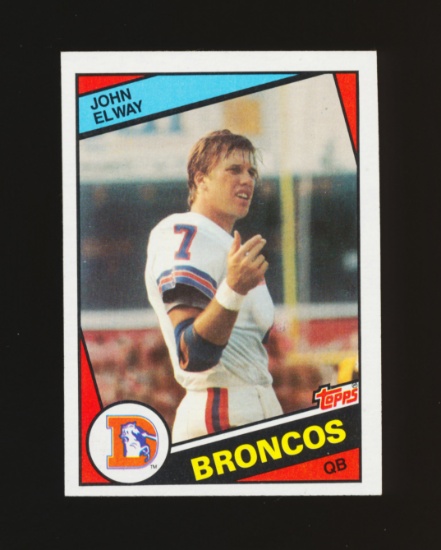 1984 Topps ROOKIE Football Card #63 Hall of Famer Rookie John Elway Denver