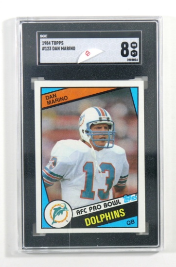 1984 Topps ROOKIE Football Card #123 Hall of Famer Rookie Dan Marino Miami