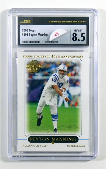 2005 Topps Football Card #203 Hall of Famer Peyton Manning Baltimore Colts.