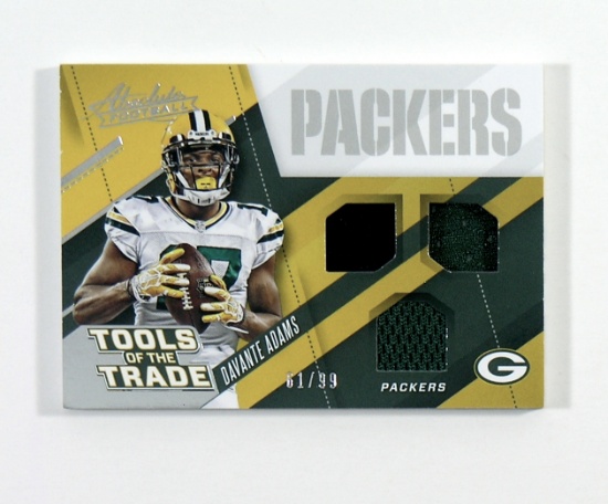 2017 Panini  GAME WORN JERSEY Football Card #20 Davante Adams Green Bay Pac