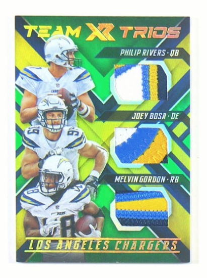 2018 Panini Team XR Trios GAME WORN JERSEY Football Card #TT-LAC Philip Riv