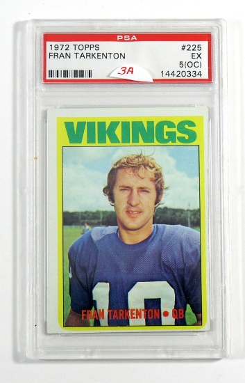 1972 Topps football Card Hall of Famer Fran Tarkenton Minnesota Vikings. Gr