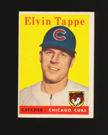 1958 Topps Baseball Card #184 Elvin Tappe Chicago Cubs