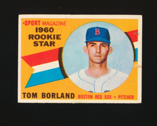 1960 Topps ROOKIE Baseball Card #117 Rookie Tom Borland Boston Red Sox