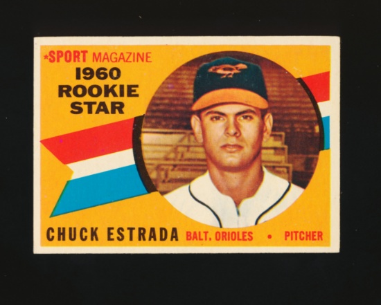1960 Topps ROOKIE Baseball Card #126 Rookie Chuck Estrada Baltimore Orioles