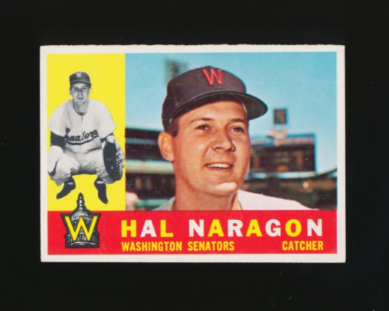 1960 Topps Baseball Card #231 Hal Naragon Washington Senators
