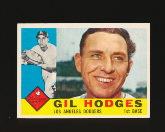 1960 Topps Baseball Card #295 Hall of Famer Gil Hodges Los Angeles Dodgers